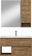 Комплект мебели для ванной STWORKI Карлстад 90 подвесной цвет Дуб рустикальный-1