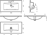 Комплект мебели для ванной STWORKI Карлстад 90 подвесной цвет Дуб рустикальный-9