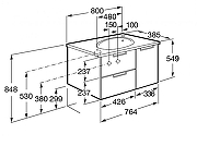 Тумба под раковину Roca Etna 80 7857301445 подвесная цвет Дуб верона-3