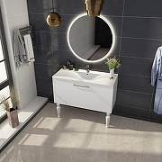 Тумба с раковиной SanVit Турин-1 100 k1100 подвесная цвет Белый-2