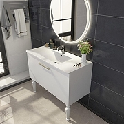 Тумба с раковиной SanVit Турин-1 100 k1100 подвесная цвет Белый-3