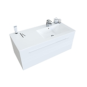 Тумба с раковиной SanVit Соната-1 100 k1100R подвесная цвет Белый