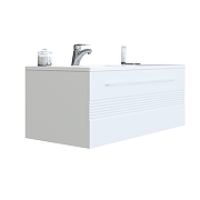 Тумба с раковиной SanVit Соната-1 100 k1100R подвесная цвет Белый-1