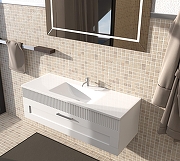 Тумба с раковиной SanVit Турин-1 80 k1080 подвесная цвет Белый-3