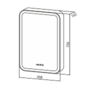 Зеркальный шкаф Silver Mirrors Фиджи 50 R LED-00002361 с подсветкой цвет Белый-6
