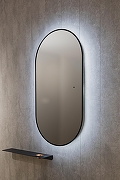 Зеркало Silver Mirrors Viva 55 LED-00002689 с подсветкой цвет Черный с бесконтактным выключателем и диммером