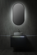 Зеркало Silver Mirrors Viva 55 LED-00002689 с подсветкой цвет Черный с бесконтактным выключателем и диммером-1