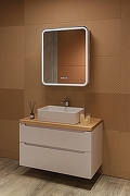 Зеркальный шкаф Silver Mirrors Фиджи 70 R LED-00002978 с подсветкой цвет Белый-1