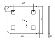 Зеркало Silver Mirrors Стив 80 ФР-00001137 с подсветкой с сенсорным выключателем-4