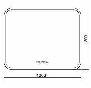 Зеркало Silver Mirrors Стив 120 LED-00002321 с подсветкой с сенсорным выключателем с диммером с подогревом и часами-3