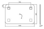 Зеркало Silver Mirrors Стив 120 LED-00002321 с подсветкой с сенсорным выключателем с диммером с подогревом и часами-4