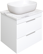 Тумба с раковиной STWORKI Копенгаген 60 подвесная цвет Белый глянцевый