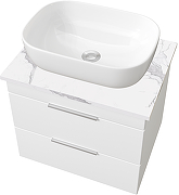 Тумба с раковиной STWORKI Копенгаген 60 подвесная цвет Белый глянцевый-6