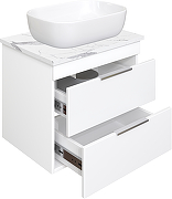 Тумба с раковиной STWORKI Копенгаген 60 подвесная цвет Белый глянцевый-7