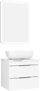 Комплект мебели для ванной STWORKI Копенгаген 60 подвесной цвет Белый глянцевый