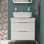 Комплект мебели для ванной STWORKI Копенгаген 60 подвесной цвет Белый глянцевый-2