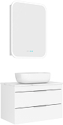 Комплект мебели для ванной STWORKI Копенгаген 80 подвесной цвет Белый глянцевый