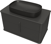 Комплект мебели для ванной STWORKI Молде 95 подвесной цвет Антрацит-6