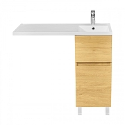 Тумба под раковину Aquaton Лайн 40 1A232201LFDK0 цвет Дуб каменный-3