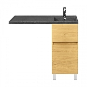 Тумба под раковину Aquaton Лайн 40 1A232201LFDK0 цвет Дуб каменный-6