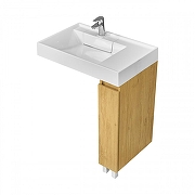 Тумба под раковину Aquaton Лайн 20 1A232301LFDK0 цвет Дуб каменный-1