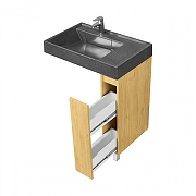 Тумба под раковину Aquaton Лайн 20 1A232301LFDK0 цвет Дуб каменный-5