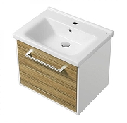 Тумба под раковину Aquaton Мерида 60 1A232401MFBF0 подвесная цвет Белый Эбони светлый-3