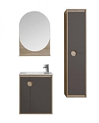 Шкаф пенал Aquaton Анси 36 1A246303APR30 подвесной цвет Шоколад-1