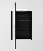 Зеркальный шкаф Aquaton Амели 60 L 1A262802AE820 с подсветкой цвет Антрацит-1