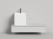 Раковина накладная Salini Armonia Square Top 03 45 130513TG цвет Белый