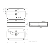 Раковина накладная Sanita Luxe Infinity Shelf 60 WB.CT/Infinity/60-C.Shelf/WHT.G/S1 цвет Белый-3