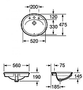 Раковина Roca Adora 56 7327203000 цвет Белый-2