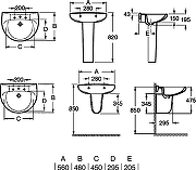 Раковина Roca Victoria 56 732739300Y цвет Белый-3
