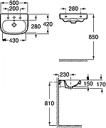 Раковина Roca Debba 50 732799600Y цвет Белый-3