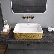 Раковина-чаша Grossman Color 48 GR-3016GWL цвет Золото Белый-2