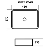 Раковина-чаша Grossman Color 48 GR-3016GWL цвет Золото Белый-3