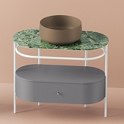 Столешница под раковину Artceram Flair 4.0 95 TFA010 93 цвет Issogne green