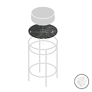 Столешница под раковину Artceram Vogue 44 TFA011 47 цвет Carrara white