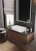 Раковина накладная Sanita Luxe Line 55 WB.CT/Line/55-N/WHT.G/S1 цвет Белый-3