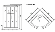 Душевая кабина Timo 90х90 T-6609PDS без гидромассажа-6