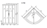Душевая кабина Timo Lux 90х90 T-7709(NEW) с гидромассажем-8