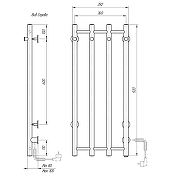 Электрический полотенцесушитель Domoterm DMT 109-V436x92 БЕЛEKR цвет Белый-2