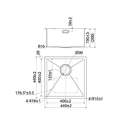 Кухонная мойка Iddis Edifice 65 EDI44G0i77K цвет Графит матовый-2