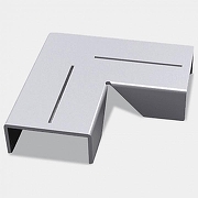 Соединитель угловой L-образный накладной DesignLed Комплектующие 00-00001089 цвет Серебро