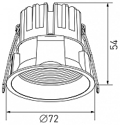 Встраиваемый светильник DesignLed DL-RE 00-00011357 цвет плафона/подвески Белый, цвет арматуры Черный-2