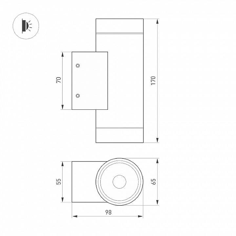 Накладной светильник Arlight RAY 038154(1) 