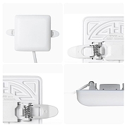 Встраиваемый светильник Apeyron Electrics 06-113 цвет плафона/подвески Белый, цвет арматуры Белый-7