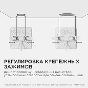 Встраиваемый светильник Apeyron Electrics 06-114 цвет плафона/подвески Белый, цвет арматуры Белый-4