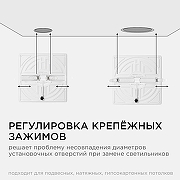 Встраиваемый светильник Apeyron Electrics 06-119 цвет плафона/подвески Белый, цвет арматуры Белый-4