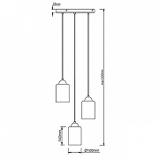 Подвесной светильник Escada Storm 10179/3S цвет плафона/подвески Черный, цвет арматуры Черный-5